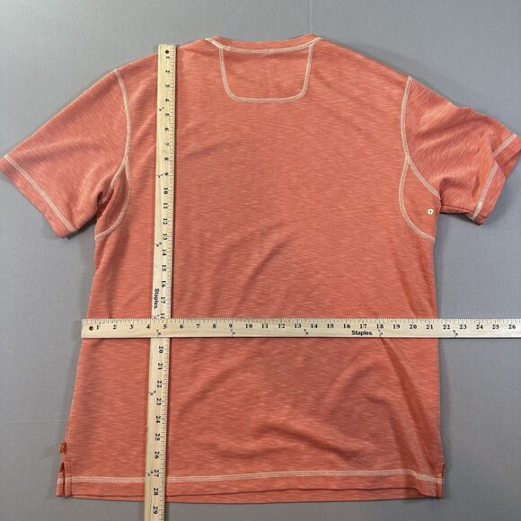 Tommy Bahama Men's Size M Solid Orange Vented Crew-Neck T-Shirt - Picture 5 of 5